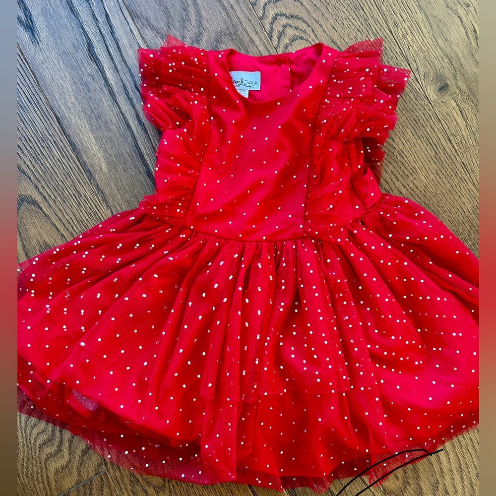 Pippa and Julie crystal embellished tull dress